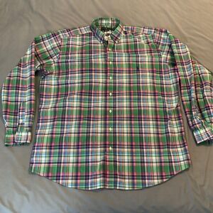 Polo Ralph Lauren Shirt Mens 2XLT Big Tall Plaid Stretch Button Down Long Sleeve